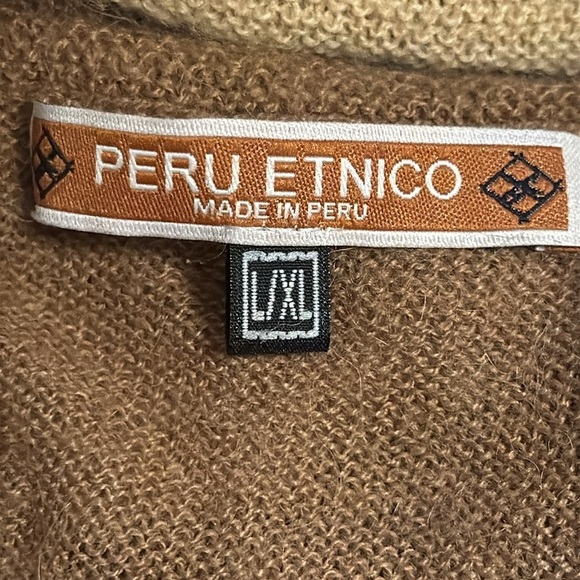 Peru Étnico Made in Peru Baby Alpaca sweater dress color block Sz M-L - Picture 7 of 11